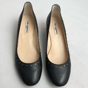 Karl Lagerfeld Berndine dark pewter wedge shoes 6.5